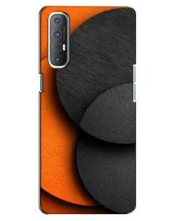 Чехол для OPPO Reno 3 Pro с картинкой «Геометрия оранжевых кругов»