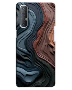Чехол для OPPO Reno 3 Pro с картинкой «Цветные волны каньона»
