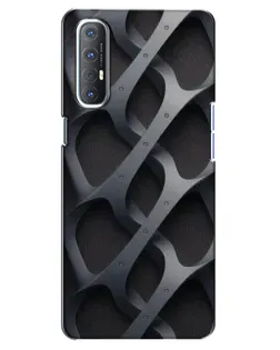 Чехол для OPPO Reno 3 Pro с картинкой «Объемное серое плетение»