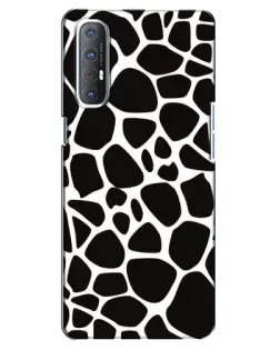Чехол для OPPO Reno 3 Pro с картинкой «Черно-белый жираф»