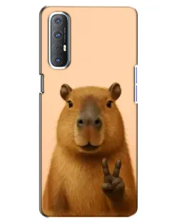Чехол для OPPO Reno 3 Pro с картинкой «Капибара виктория»