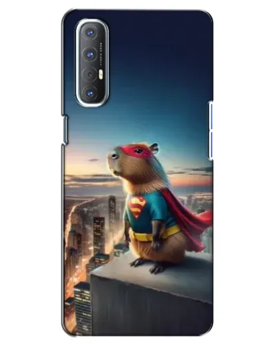 Чехол для OPPO Reno 3 Pro с картинкой «Капи-мен супергерой»
