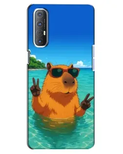 Чехол для OPPO Reno 3 Pro с картинкой «Морская капибара»
