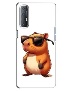 Чехол для OPPO Reno 3 Pro с картинкой «Капибара в очках»