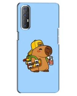 Чехол для OPPO Reno 3 Pro с картинкой «Капибара на скейте»