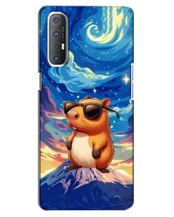 Чехол для OPPO Reno 3 Pro с картинкой «Капибара Ван Гога»
