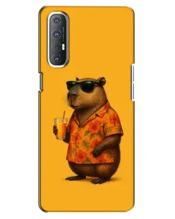 Чехол для OPPO Reno 3 Pro с картинкой «Капибара на отдыхе»