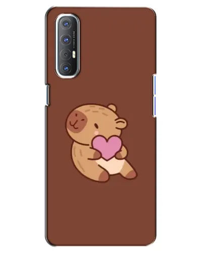 Чехол для OPPO Reno 3 Pro с картинкой «Капибара с сердцем»