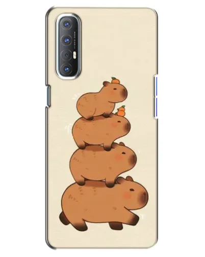 Чехол для OPPO Reno 3 Pro с картинкой «Башня из капибар»
