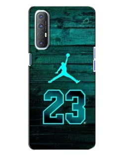 Чехол для OPPO Reno 3 с картинкой «Jordan Cyan 23»