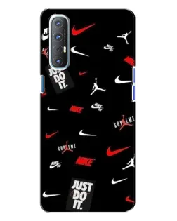 Чехол для OPPO Reno 3 с картинкой «Nike Mix Pattern»