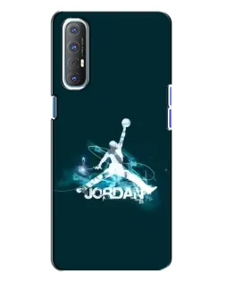 Чехол для OPPO Reno 3 с картинкой «Jordan Blue Fire»