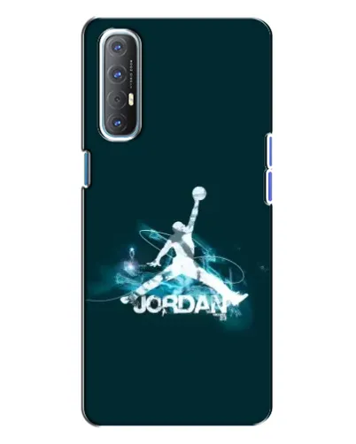 Чехол для OPPO Reno 3 с картинкой «Jordan Blue Fire» Чехол для OPPO Reno 3 с картинкой «Jordan Blue Fire»