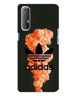 Чехол для OPPO Reno 3 с картинкой «Оранжевый дым Adidas»