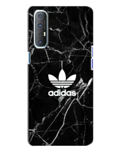 Чехол для OPPO Reno 3 с картинкой «Белый мрамор Adidas»