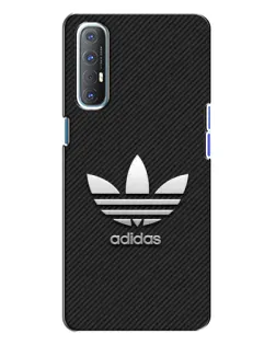 Чехол для OPPO Reno 3 с картинкой «Adidas Карбоновая текстура»