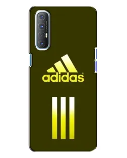 Чехол для OPPO Reno 3 с картинкой «Оливковый градиент Adidas»