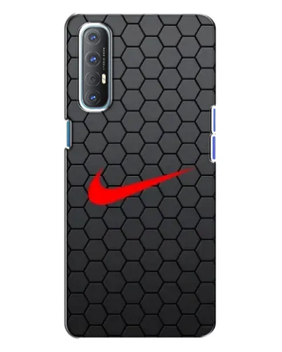 Чехол для OPPO Reno 3 с картинкой «Nike — карбоновая сетка»