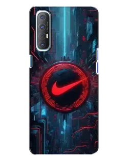 Чехол для OPPO Reno 3 с картинкой «Техногенный стиль Nike»