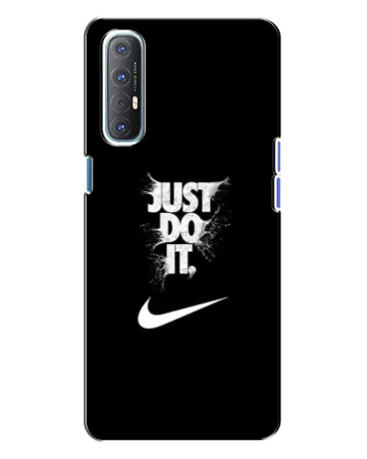 Чехол для OPPO Reno 3 с картинкой «Текстовый принт Nike»