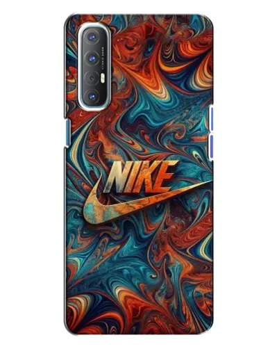 Чехол для OPPO Reno 3 с картинкой «Nike в абстракции»