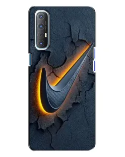 Чехол для OPPO Reno 3 с картинкой «Объемный логотип Найк»