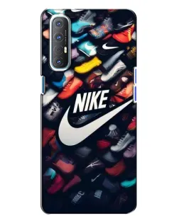Чехол для OPPO Reno 3 с картинкой «Коллекция кроссовок Nike»