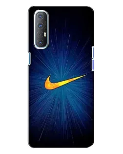 Чохол для OPPO Reno 3 з картинкою «Синій пульс Nike» Чохол для OPPO Reno 3 з картинкою «Синій пульс Nike»