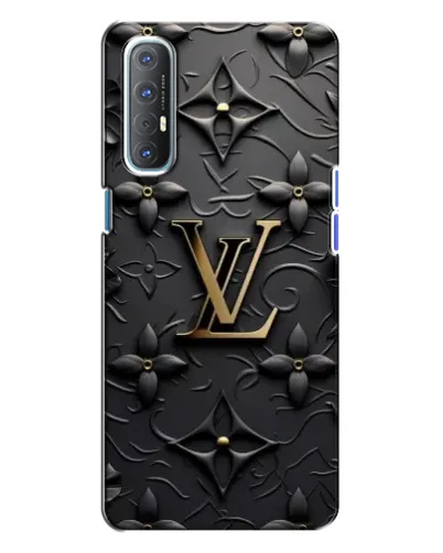 Чехол для OPPO Reno 3 с картинкой «Кожаная текстура LV»