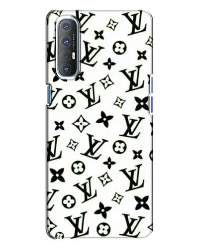Чехол для OPPO Reno 3 с картинкой «Монохромный хаос LV»
