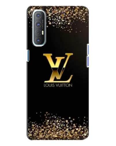 Чехол для OPPO Reno 3 с картинкой «LV — золотые искры»