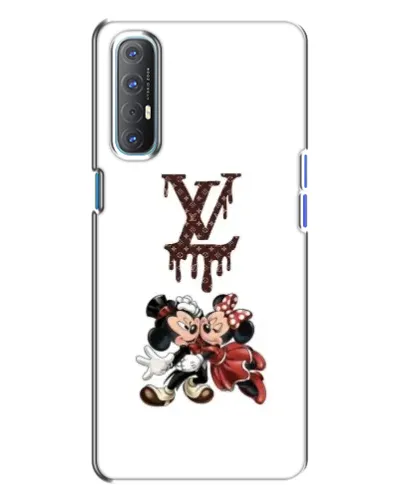 Чехол для OPPO Reno 3 с картинкой «LV и Микки Маус»
