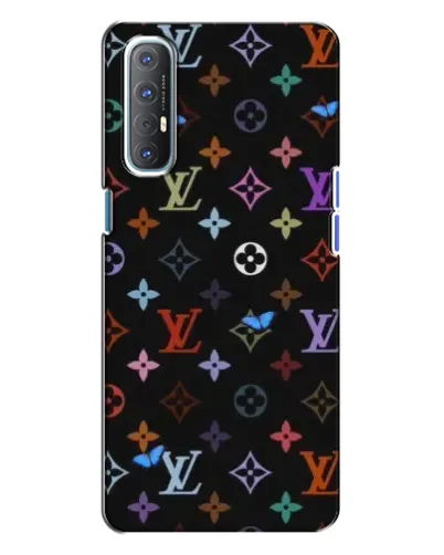 Чехол для OPPO Reno 3 с картинкой «Цветная монограмма LV»