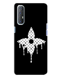 Чехол для OPPO Reno 3 с картинкой «Цветочная монограмма»