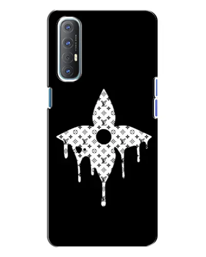 Чехол для OPPO Reno 3 с картинкой «Цветочная монограмма»