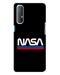 Чехол для OPPO Reno 3 с картинкой «NASA — классика Red Blue» Чехол для OPPO Reno 3 с картинкой «NASA — классика Red Blue»
