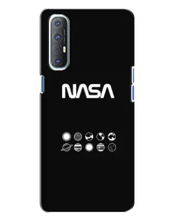 Чехол для OPPO Reno 3 с картинкой «NASA — технический принт» Чехол для OPPO Reno 3 с картинкой «NASA — технический принт»