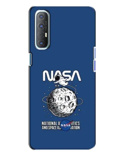 Чехол для OPPO Reno 3 с картинкой «NASA — лунная миссия» Чехол для OPPO Reno 3 с картинкой «NASA — лунная миссия»