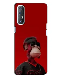 Чехол для OPPO Reno 3 с картинкой «Bored Ape в красном» Чехол для OPPO Reno 3 с картинкой «Bored Ape в красном»