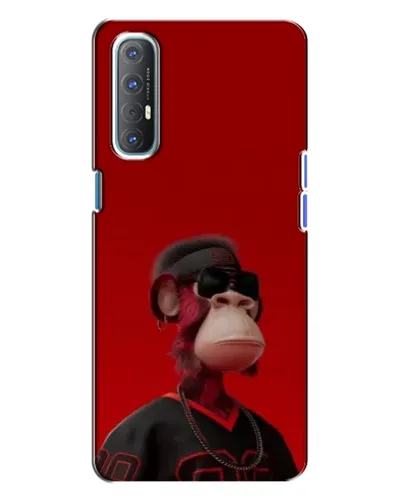 Чехол для OPPO Reno 3 с картинкой «Bored Ape в красном» Чехол для OPPO Reno 3 с картинкой «Bored Ape в красном»