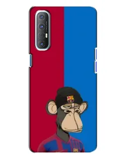 Чехол для OPPO Reno 3 с картинкой «Bored Ape — фанат Барсы» Чехол для OPPO Reno 3 с картинкой «Bored Ape — фанат Барсы»
