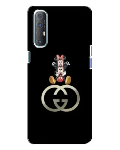 Чехол для OPPO Reno 3 с картинкой «Минни Маус на лого»