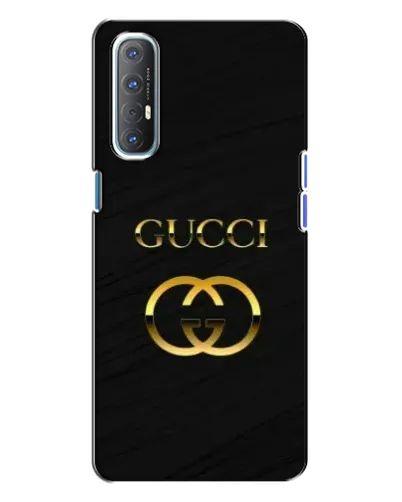 Чехол для OPPO Reno 3 с картинкой «Золотой логотип Gucci»