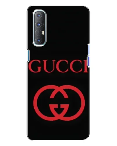 Чехол для OPPO Reno 3 с картинкой «Gucci — красный логотип»