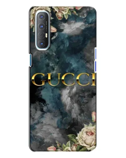 Чехол для OPPO Reno 3 с картинкой «Абстрактные цветы Gucci»