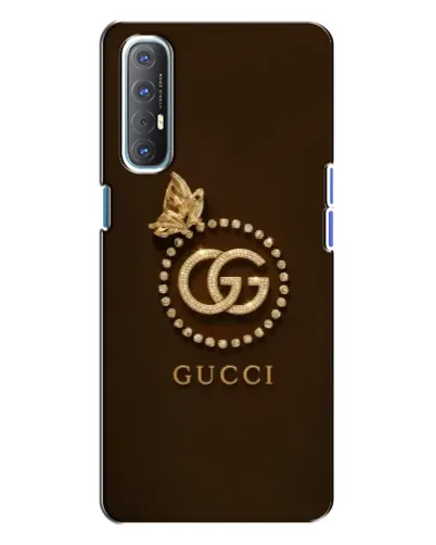 Чехол для OPPO Reno 3 с картинкой «Gucci — золотая бабочка»