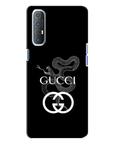 Чехол для OPPO Reno 3 с картинкой «Gucci — серебряная змея»