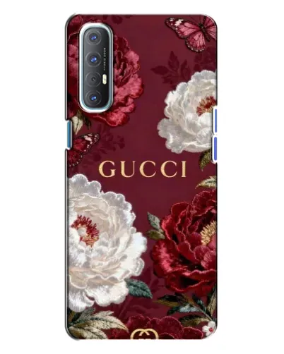 Чехол для OPPO Reno 3 с картинкой «Gucci — бордовые розы» Чехол для OPPO Reno 3 с картинкой «Gucci — бордовые розы»