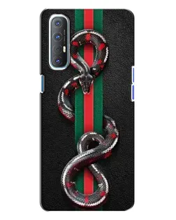 Чехол для OPPO Reno 3 с картинкой «Gucci — змея на полосе» Чехол для OPPO Reno 3 с картинкой «Gucci — змея на полосе»
