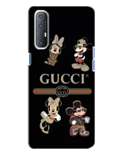 Чехол для OPPO Reno 3 с картинкой «Gucci — герои Disney и монограмма» Чехол для OPPO Reno 3 с картинкой «Gucci — герои Disney и монограмма»